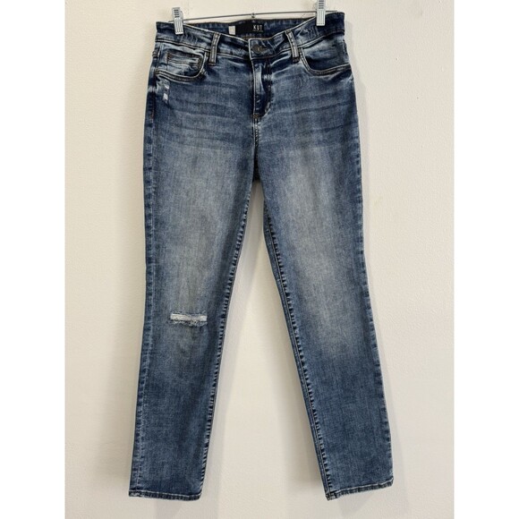 KUT FROM THE KLOTH Catherine Boyfriend Jeans Medium Wash Stretch Women's Size 10 - Picture 1 of 7